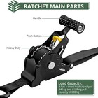 4pcs Automatic Ratchet Tie Down Strap Heavy Duty Retractable 1  X 10  W  S-hook