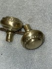 Antique Pair Of Ritchmond  1800s Reading Hardware Co  Polished Brass Door Knobs