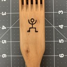 Howell Little Man Tapestry Beater Fork Handcarved Wood Weaving Tool Vtg Rare