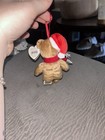Ty Jingle Beanies 1997 Holiday Teddy Brown Bear Plush Ornament Red Santa Hat