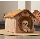 Dog House Kennel Pet Dog Cat Bed For Small Dogs Winter Warm Plush Cat Bed Nest