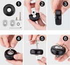 Set Of 4 Luggage Suitcase Replacement Wheels Repair Kit 50x18mm