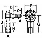 Qa1 Nfr6s Female Stud Rod End  Nylon ptfe  Rh  3 8-24