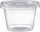 1 Oz Plastic Clear Disposable Portion Cups With Lids Sauce Souffle Cup Bpa Free
