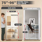 Naizea 75-96  Extra Tall Pet Gate For Cat 29 5-32 wide Cat Gate Pressure Mounted