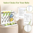 Baby Bottle Drying Rack With 10 Hooks - Essential Organizer For Newborns