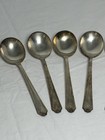 8-piece Wm Rogers Silverplate Burgundy Champagne Round Soup Spoons 1934 Vintage