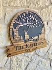 Personalized Family Last Name Sign Custom Carved Wood Plaque Wedding Sign Gift