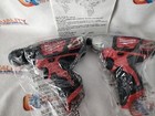 New  Milwaukee 2462-20 M12 12v Impact Driver   3 8    Drill 2407-20 -bare Tool Set