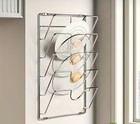 Wall Mounted Pot Lid Organizer Rack Metal Kitchen Storage Holder Cabinet Door