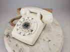 Vintage Rotary Dial Desk Phone 500 White Antique - Telephone