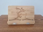 Book Holder Stand Bamboo Portable Adjustable Desk Reading Cookbook Bookstand
