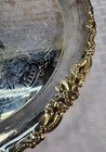 Godinger Gsa Silver Art Co  Ltd  Silver Plate 12 5  Round Tray W floral Scrolls