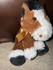 Shining Stars Russ Black  Brown   White Horse Plush Stuffed Animal Euc