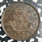 1857 Upper Canada 1 Penny Token Lot f6827 Nice