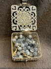 Desantis Argenti  italy  - 925 S  Silver Rosary In Filigree  Box - Angels - Blue