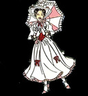 Disney Parks Authentic Original Mary Poppins Holding Umbrella 2019 Trading Pin