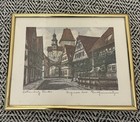 Vintage Joseph Eidenburger   rothenburg Tauber  Etching German  Art