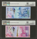 Bermuda  2    5 Dollars 2024  Match S n  P-63a   64a  Pmg 66   67 Epq Gem Unc  1