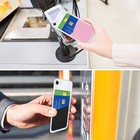 Senose Cell Phone Wallet  Silicone Adhesive Stick-on Card Black 3 