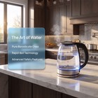 1 6l Glass Electric Tea Kettle 700w Fast Boil Cordless Auto-shutoff   Boil-dry