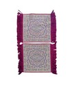 Beautiful Set Of 2 Vintage Eastern Indian Hand Sewn Mats Rugs Home Prayer Decor
