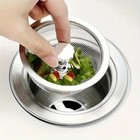 2 Set Kitchen Sink Strainer Basket Stainless Steel Mesh Filter Drain Stopper