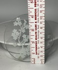 Vintage Set 6 Kate Aspen Clear Glass White Floral Cherry Blossom Drink Coasters