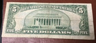 1953 Five Dollar  Silver Certificate  5 Bill Blue Seal Note  1 Note