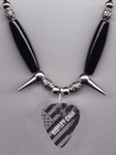Motley Crue Red  White And Crue Guitar Pick Necklace