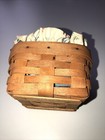 Authentic Longaberger 1994 5  Sweet Basil Booking Basket  W leather Handles
