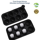 8 Hole Ice Maker Large Cube Round Tray Molds Whiskey Ball Cocktails Silicone Big