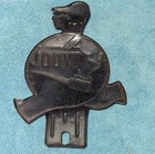 Tydol Gas   Oil Advertising Sign Silver   Black Metal Running Man Emblem