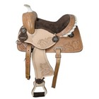 Brown Western Kids Youth Adult Barrel Horse Saddle Tooled Leather Tack Set 10-18