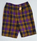 New With Tags Vintage 40 50 s Garland Plaid Shorts - Waist 25 Inches 
