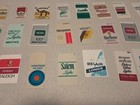 Random Lot Of 30 Vintage Cigarette Vending Machine Small Plastic Labels  