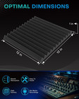52 Pack Acoustic Foam Panels  1 X 12 X 12 Inches Sound Proof Foam Panels