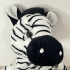 Russ Streak The Zebra 14  Plush White Black Stripes Stuffed Toy Bean Bag Read