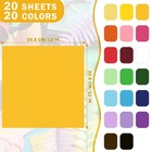 20 Sheets 20 Assorted Colors Cardstock 12  X 12  Card Stock 250gsm 92lb Thick   