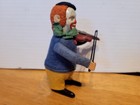 Vintage  Schuco Wind Up  Dancing Blue Dressed Clown With Violin