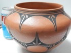 Vintage Mark Wayne Garcia Santo Domingo Pueblo Indian Mica Pottery Olla Form Pot