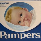 Pampers Overnight 11 - 23 Lbs Vintage 80   s Diapers - Open Box  10 Remaining