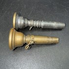 2- Vintage Antique Military  Brass Bugle Trumpet Cornet Mouthpiece