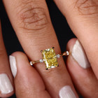 4 35 Ct Natural Sapphire   Diamond Engagement Ring 14k Solid Yellow Gold Size 6