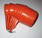 Vintage Set Of 6 Tupperware Orange Measuring Nesting Cups 1 3 4 2 3 1 2 1 3 1 4