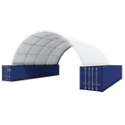 40 x40  22oz Pvc Shipping Container Canopy Storage Shed Roof Shelter Dual Truss
