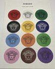 Versace Small Medusa Head Black Round Stickers Set Designer Logo Gift Wrap
