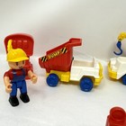 Fisher-price Construction Vehicles Playset Trucks Figures Signs Toy Lot