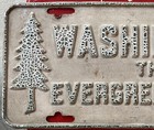 Amazing Original Washington License Plate The Evergreen State 1950s Front Plate 