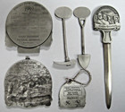 Mt Rushmore South Dakota Vintage Fine Pewter Souvenir Set Of 6 1991 Collectibles